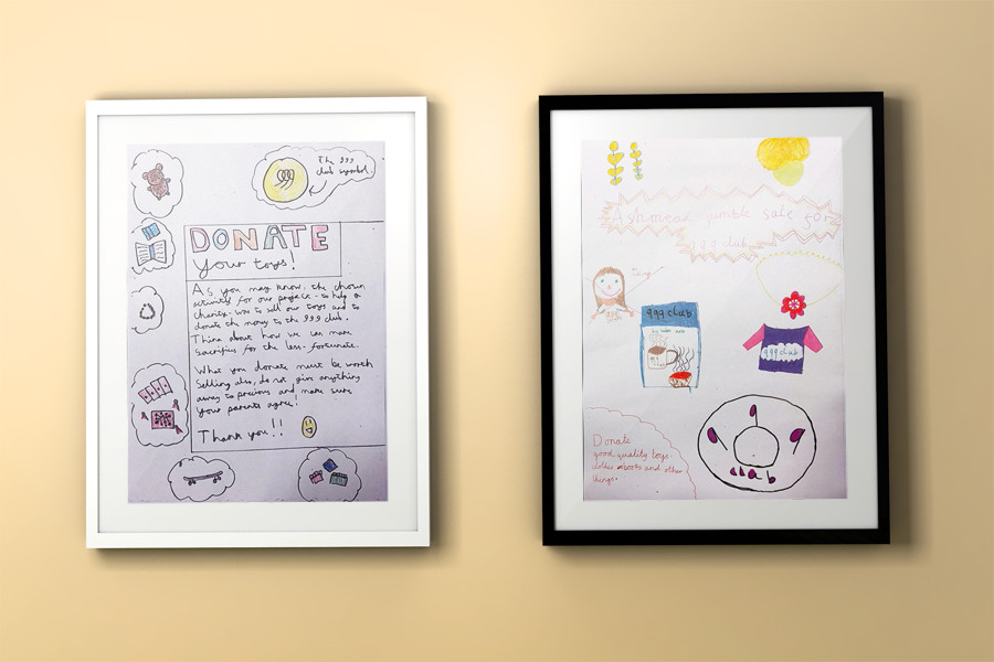 Posters created by children in our community