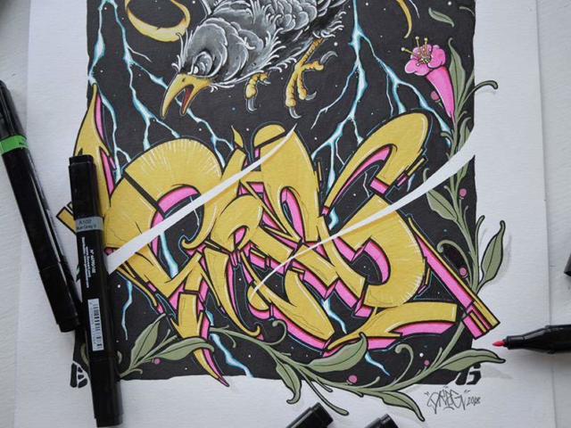 Dreg - one of the donated art works auctioned online by Trapped in Zone One