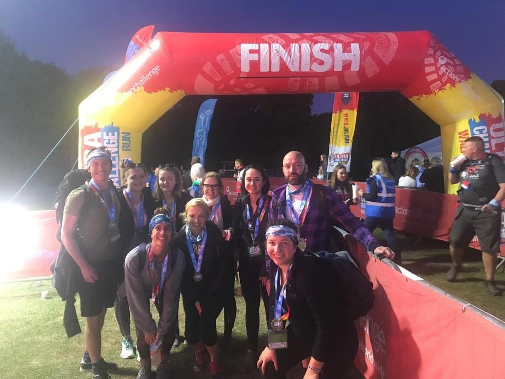 Lancet Thames Path team finish line