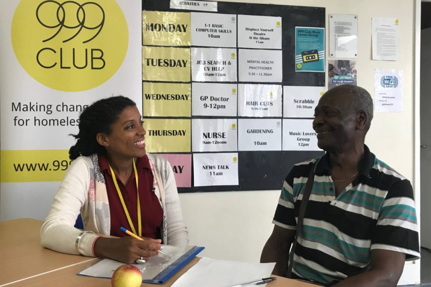 Zisca helping a 999 Club Guest